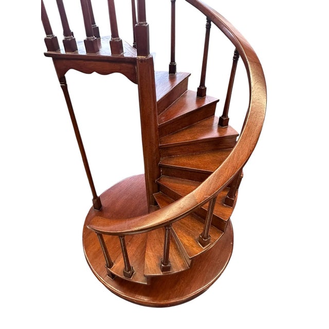 Antique Mahogany Spiral Staircase Model For Sale - Image 9 of 12