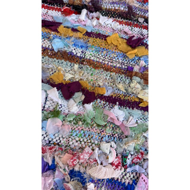 1980s Moroccan Colorful Vintage Kilim Rug - 3'6" X 6'9" Ft For Sale - Image 4 of 9