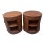Midcentury Baker Barrel Side Tables (Pair) For Sale