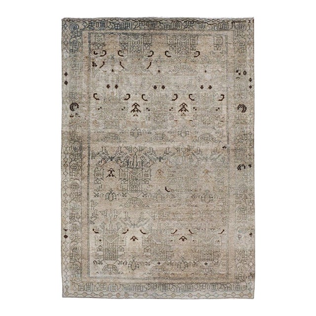 Galerie Shabab Collection Mid-20th Century Persian Malayer Throw Rug For Sale