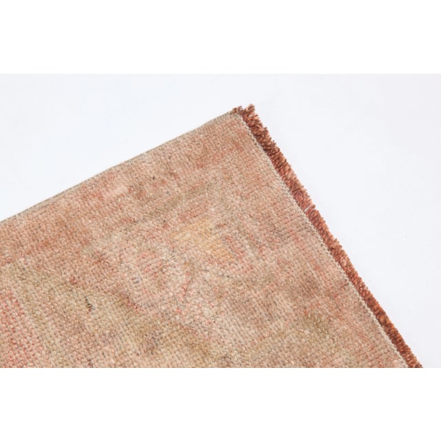 Vintage Anatolian Doormat Rug With Faded All Over Design Colors - 17'' X 40'' For Sale - Image 9 of 10