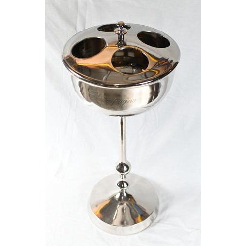 Silver-Plated Champagne Bucket Stand For Sale - Image 6 of 7