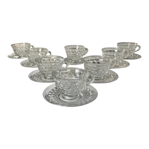 20th Century Fostoria American Cup and Saucer Service for Eight- 16 Pieces