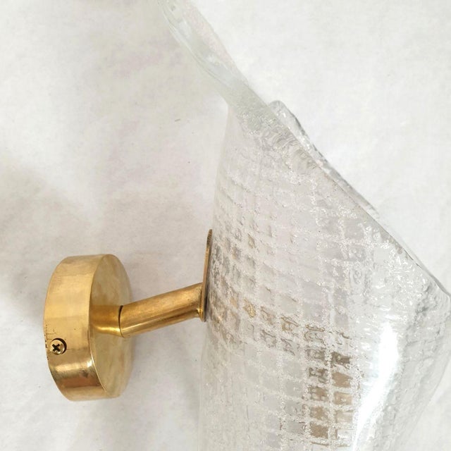 1970s Mid Century Murano Glass Sconces - A Pair For Sale - Image 11 of 14