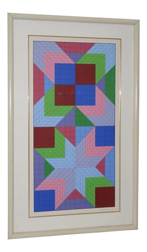 Victor Vasarely (french, 1906-1997) "the Door" Original Serigraph Signed / Numberd C.1982