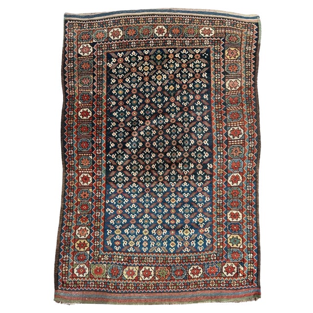 Antique Tribal Kurdish Rug, 1890s For Sale