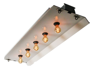 Vintage Industrial Black and White Enamel Pendant Light