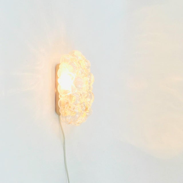 Mid-Century Modern Amber Bubble Glass Wall Lamp by Helena Tynell for Limburg, Germany, 1960s For Sale - Image 4 of 10