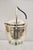 Vintage Wallace Mid Century Modern Silver Plated Glass Lined Hinged Lid Ice Bucket. Circa Mid 20th Century. Measurements:...