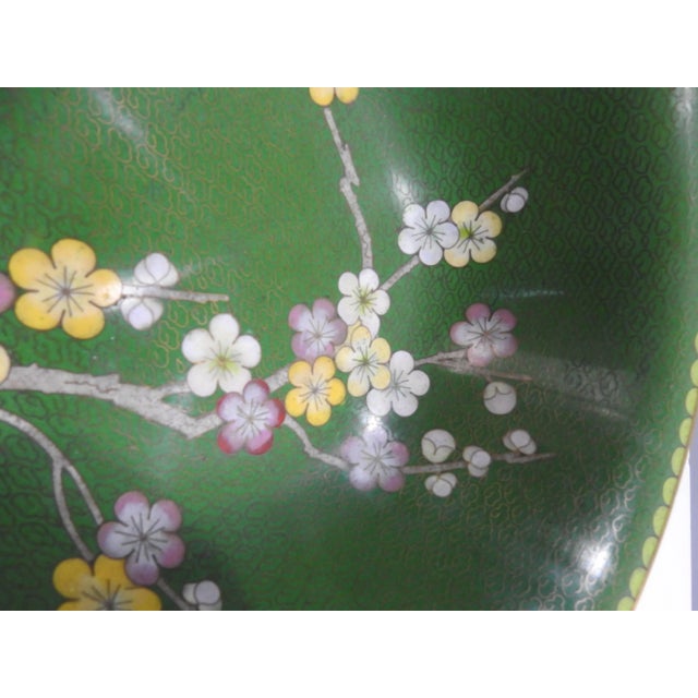Mid-Century Modern Mid Century Cloisonne Bowl With Floral Details For Sale - Image 3 of 10