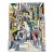 Vintage Tino Pontrelli Modern Watercolor Painting of Chinatown in San Francisco For Sale