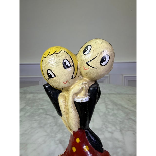 1920s Art Deco Hubley "Charleston Dancers" Cast Iron Doorstop by Anne Fish For Sale In West Palm - Image 6 of 6