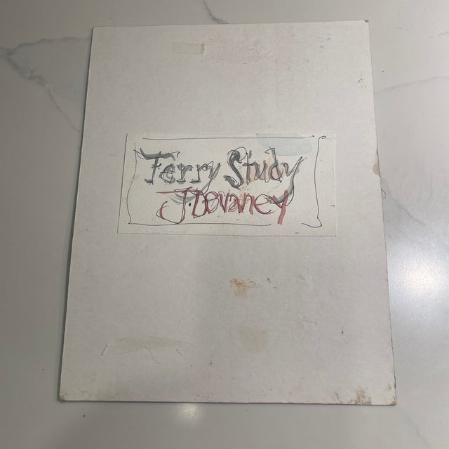 Late 20th Century Signed Original Nantucket Ferry Boat Watercolor by John Devaney | Coastal Art For Sale In Nantucket - Image 6 of 8