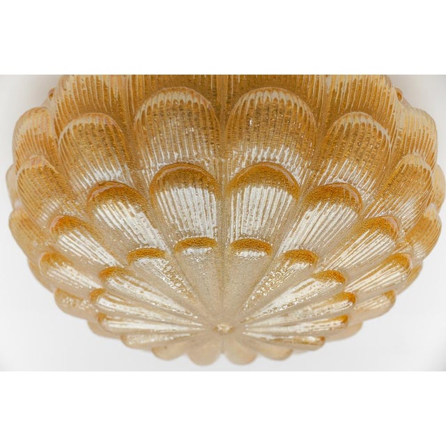 1960s Round Amber Glass Wall Lamp from Limburg, 1960s For Sale - Image 5 of 11