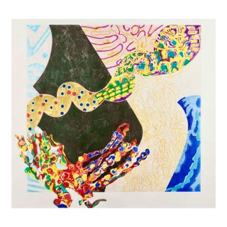 Nancy Graves Large Nancy Graves Color Aquatint Drypoint Etching Screenprint Metallic Gold 1988 For Sale