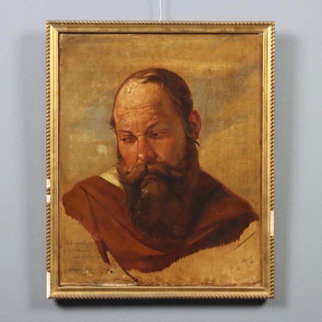Filippo Marsigli, Portrait, Oil on Paper on Canvas For Sale - Image 11 of 11