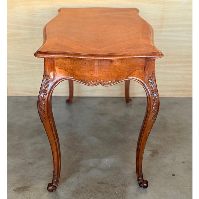 Wood 20th Century Wood French Louis XV Style Writing Desk, 1920 For Sale - Image 7 of 18