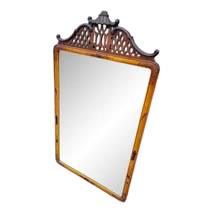 Vintage Chinoiserie Pagoda Wall Mirror