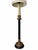 Metal Black and Gold Neoclassical Candlestick Table Lamp With Braided-Trim Shade For Sale - Image 7 of 11