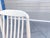 1990s Mid-Century White Slatted Dining Chairs With Black Vinyl Seats - Set of 6 For Sale - Image 13 of 14