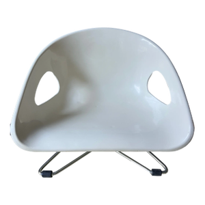 1970’s Cosco Mid Century Modern Child’s Adjustable Booster Seat in White.