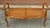 Tan Late 20th Century Provincial Style Fruitwood and Caned Seat Upholstered Bench For Sale - Image 8 of 8