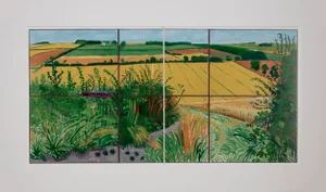 The Road to Thwing, July", Print From David Hockney's "A Bigger Book" (2016)