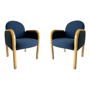Vintage Postmodern Arm Chairs - a Pair