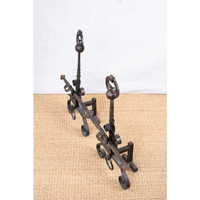 Italian Antique Andirons For Sale - Image 3 of 8