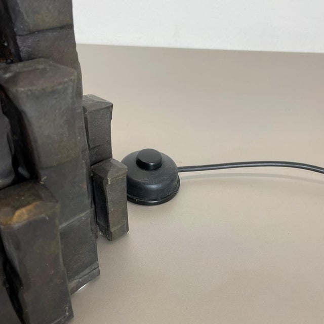 Sculptural Brutalist Cast Iron Table Light attributed to Lothar Klute, Germany, 1970s For Sale - Image 17 of 18