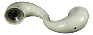 Vintage White Panasonic Toot-a-Loop Radio R-72, Japan, 1970s