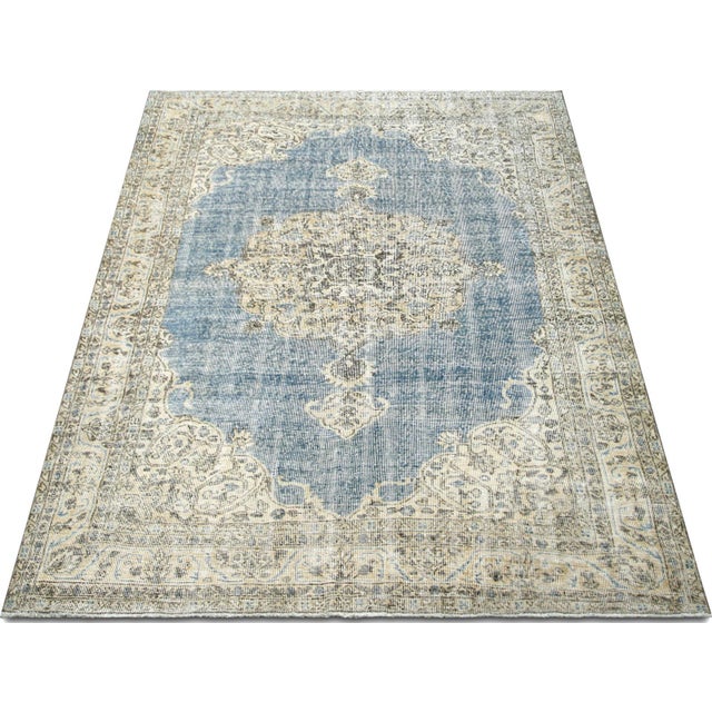 1960s Turkish Oushak Rug For Sale - Image 4 of 5