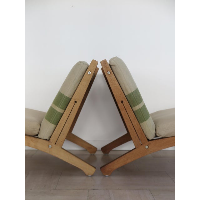 1960s Scandinavian Model GE-370 Armchairs by Hans J. Wegner for Getama, Denmark, 1960s, Set of 2 For Sale - Image 5 of 16