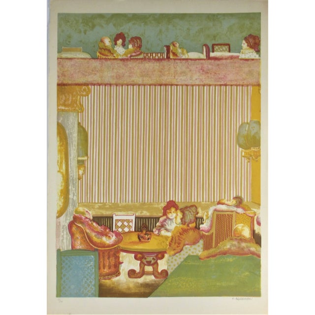 1970s Elie (Eliahu) Abrahami, Conversation, Circa 1970 For Sale - Image 5 of 5