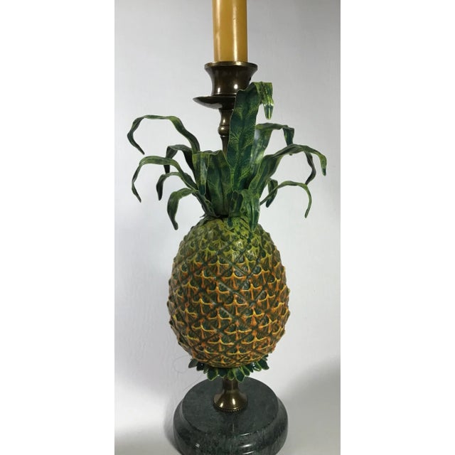 1990s 1990’s Petite Choses Pineapple Candlsticks - a Pair For Sale - Image 5 of 9