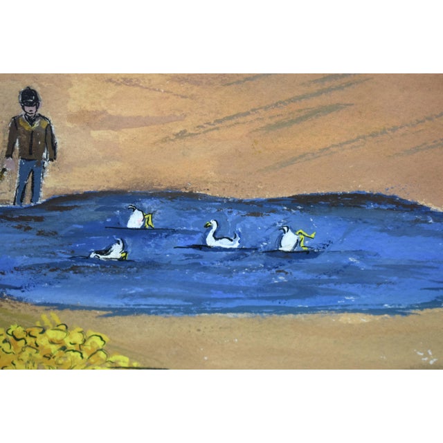 1960s "Tom's Day" 1961 Equestrian Watercolor For Sale - Image 5 of 5