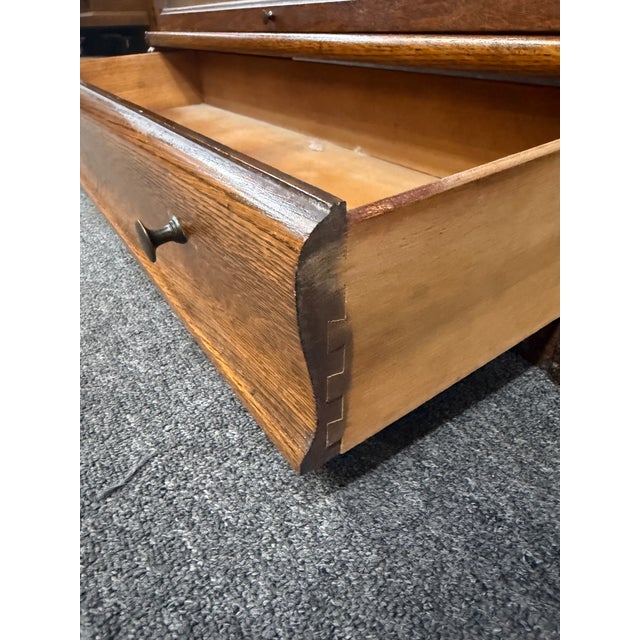 Macey Furniture Co. Macey 4-Section Quarter Sawn Oak Sectional Barrister Bookcase, C. 1910 For Sale - Image 4 of 12
