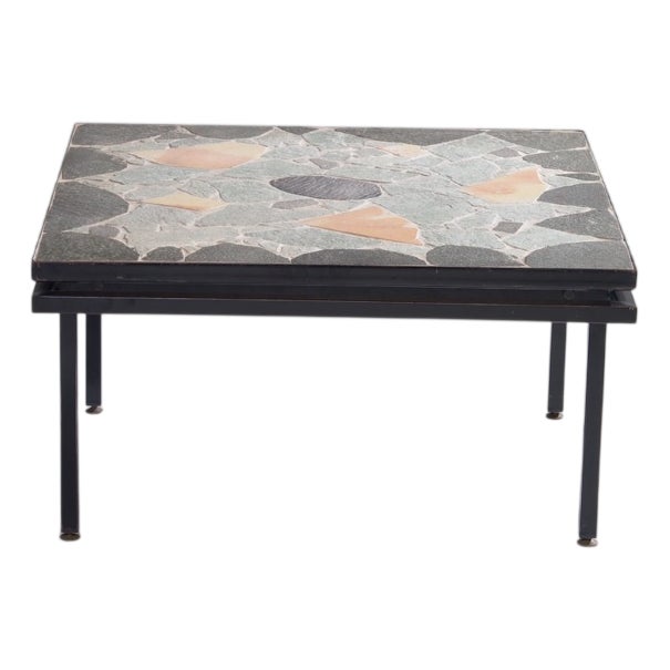 Brutalist Slate Coffee Table, 1970s For Sale
