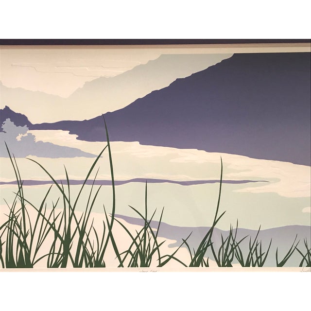 1980s Judith Hendler, Original Embossed Serigraph "Waters Edge", 47/500, Signed and Framed For Sale - Image 5 of 12