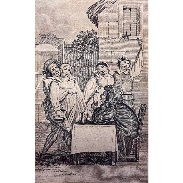 Vintage Framed French Tax Collector Engraving For Sale - Image 4 of 6