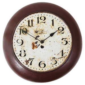 Antique Public Iron Wall Clock with Hand-Painted Dial, 1920s