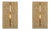 Polished Brass and Metal Wall Lamps, Set of 2 For Sale