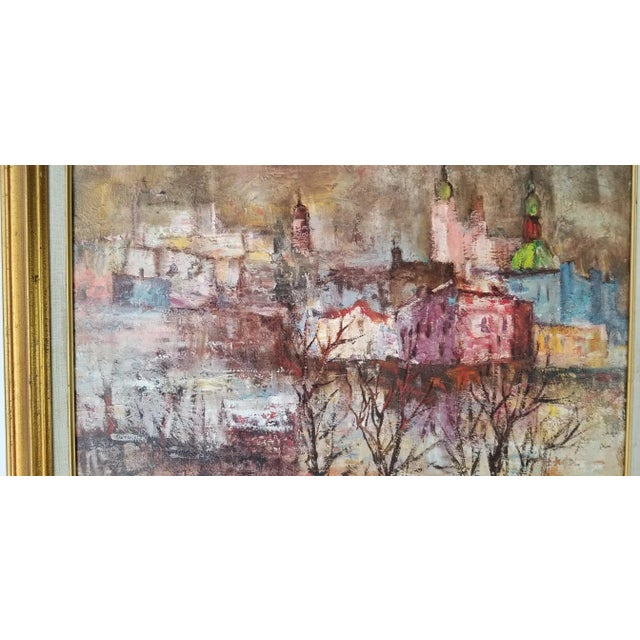 1960s 1960s Abstract Rural Landscape Painting by G. W Laing, Framed For Sale - Image 5 of 11