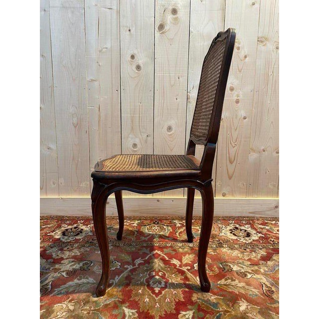 Louis XV Chairs in Walnut and Cane, Set of 6 For Sale - Image 4 of 9