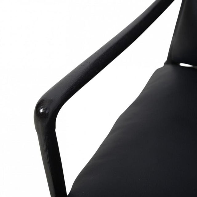 2000 - 2009 Colonial Chair in Black Lacquered Oak and Black Leather by Ole Wanscher, 2000s For Sale - Image 5 of 17