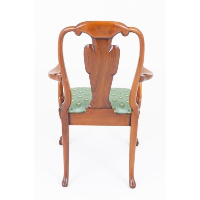 Queen Anne Burr Walnut Dining Chairs, 1890s, Set of 8 For Sale - Image 6 of 10