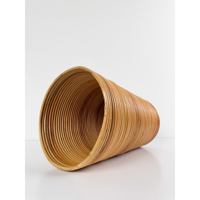 Rattan Canes Cylindrical Umbrella Holder, Italy, 1970s For Sale - Image 12 of 18