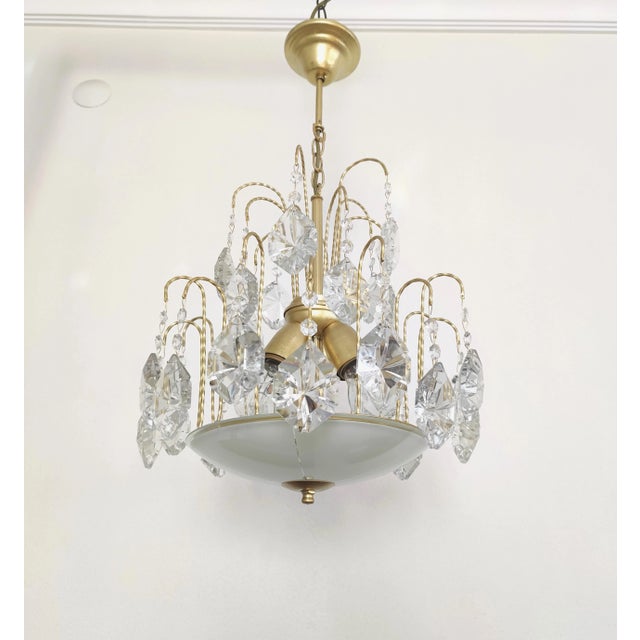 1980s 1980s Crystal Chandelier French Basket For Sale - Image 5 of 11