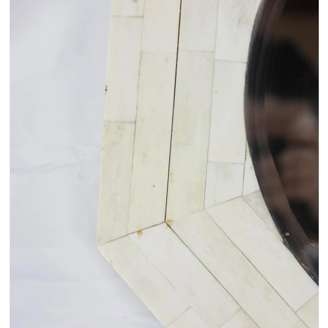 vintage Mirror with decorative frame of beef bone slices