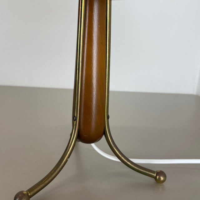 Hollywood Regency Austrian Brass Tripod Table Light, Austria, 1960s For Sale - Image 10 of 18